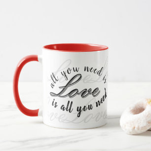 "'All You Need Is Love' Charmantes herzliches Gesc Tasse