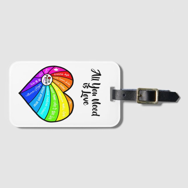 All You Need is Love Gepäckanhänger (Vorderseite (Horizontal))