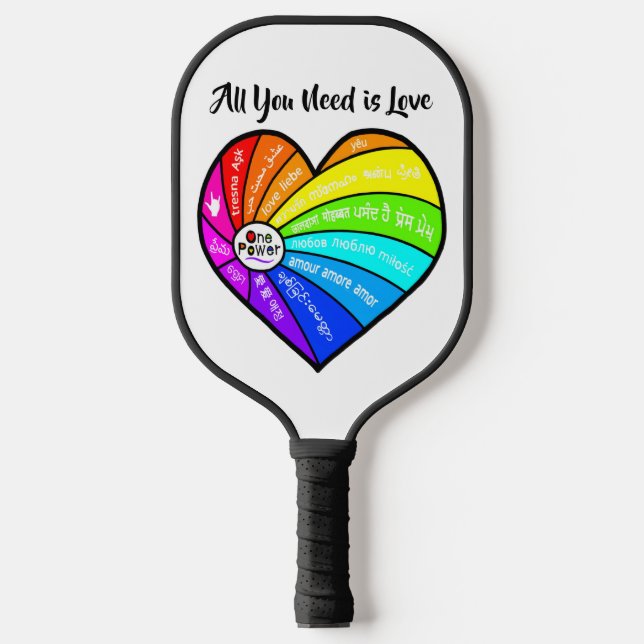 All You Need is Love Pickleball Schläger (Vorderseite)