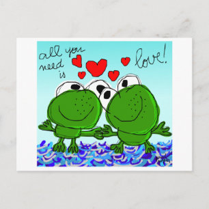 'all you need is love' postcard postkarte