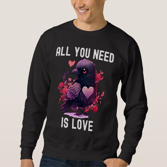 All you need is love with heart Valentine's Day Sweatshirt (Vorderseite)