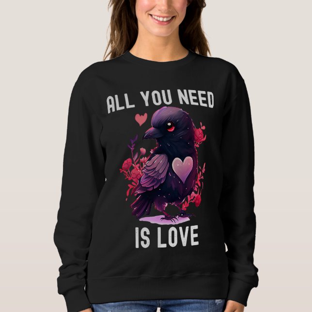 All you need is love with heart Valentine's Day Sweatshirt (Vorderseite)