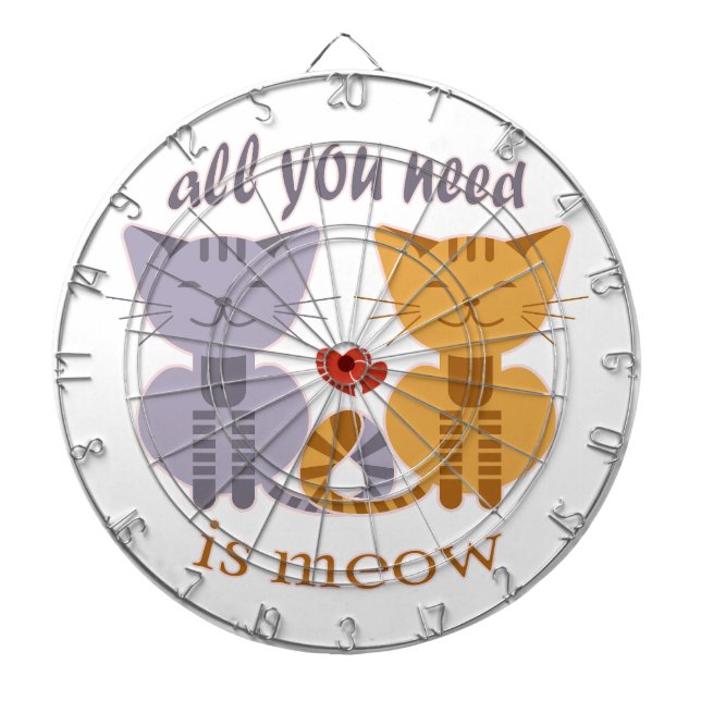 All you need is meow Valentine cats Dartscheibe (vorne)