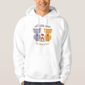 All you need is meow Valentine cats Hoodie