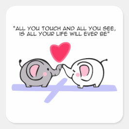 All you touch quadratischer aufkleber