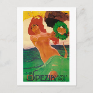 Alla Spezia Werbeplakat Postkarte