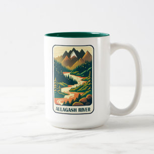 Allagash River Maine Colors Zweifarbige Tasse