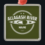 Allagash River Maine Kayak Ornament Aus Metall<br><div class="desc">Der Allagash River ist ein Nebenfluss des Saint John River,  etwa 100 km lang,  im Norden Maines in den Vereinigten Staaten.</div>