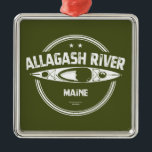 Allagash River Maine Kayak Ornament Aus Metall<br><div class="desc">Der Allagash River ist ein Nebenfluss des Saint John River,  etwa 100 km lang,  im Norden Maines in den Vereinigten Staaten.</div>