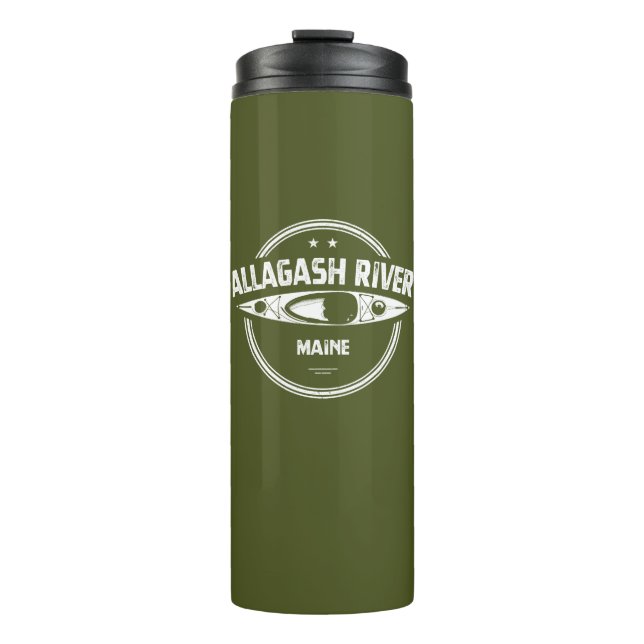 Allagash River Maine Kayak Thermosbecher (Vorderseite)