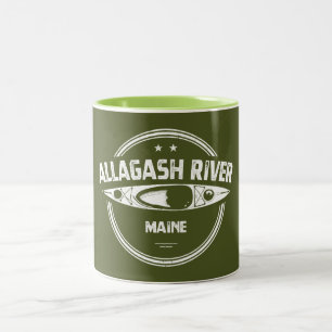 Allagash River Maine Kayak Zweifarbige Tasse