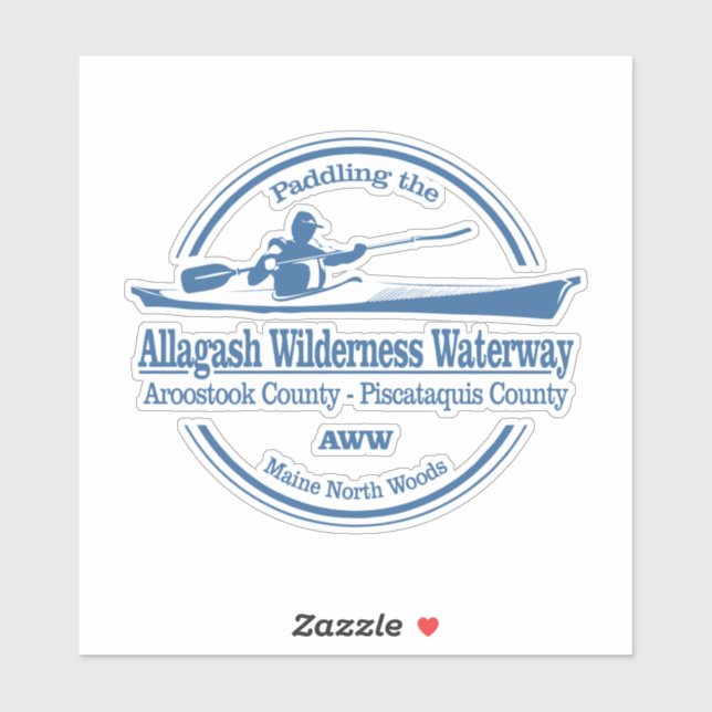 Allagash Wilderness Waterway (SK) Aufkleber (Blatt)
