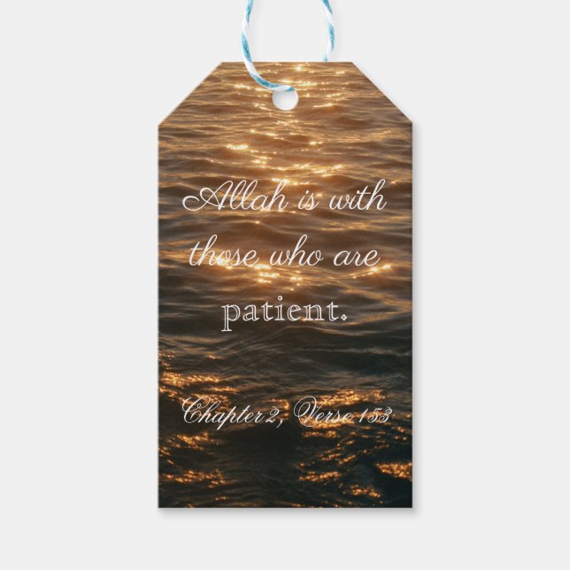 allah ist mit denen, die geduldig sind. geschenkanhänger (Vorderseite)