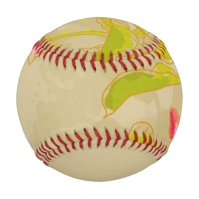 Allamanda-Blume zum Hintergrund Baseball (Vorderseite)