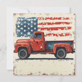 Allamerikanischer Traum: Vintager Ruhm Feiertagskarte