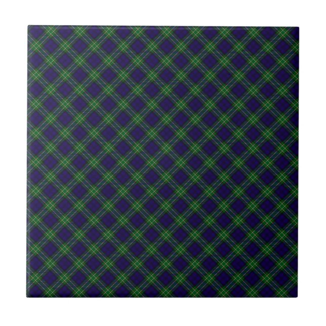 Allan Clan Tartan Designed Print Fliese (Vorderseite)