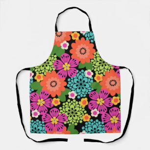 Allana Garden Hawaiian Grafische Blumen - Helle Fa Schürze