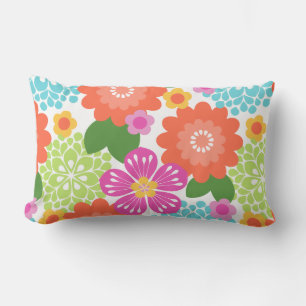 Allana Garden Hawaiian Graphic Floral - Brights Kissen Für Draußen