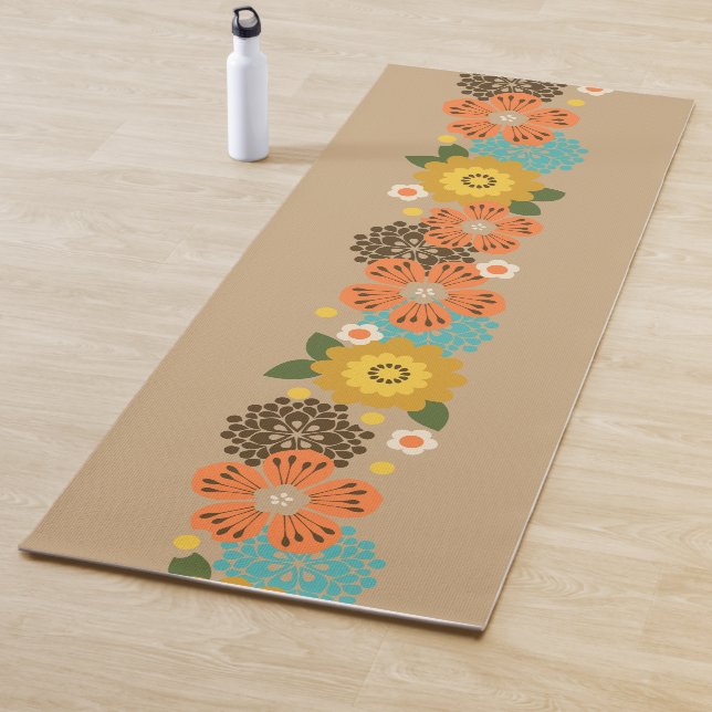 Allana Garden Hawaiian Graphical Floral - Tan Yogamatte (Beispiel)