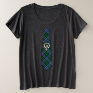 Allardice Scottish Clan Abzeichen & Tartan Krawatt Große Größe T-Shirt