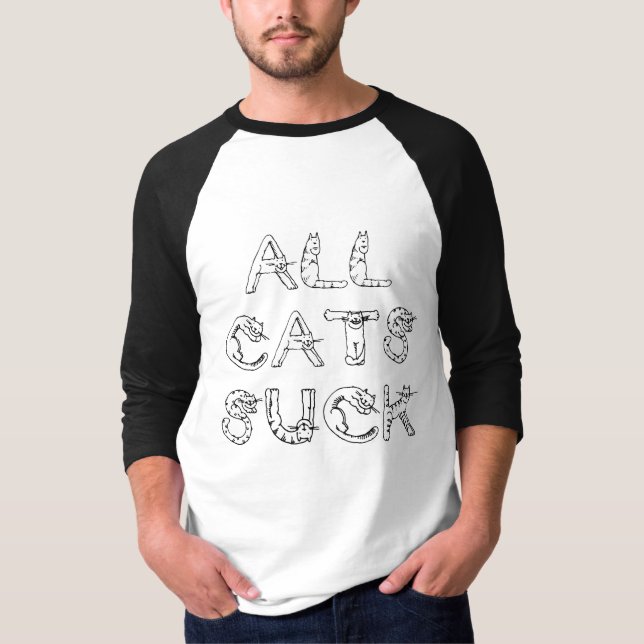 Allcatssuck - Niedliche Katzen, die ALLE KATZEN SI T-Shirt (Vorderseite)