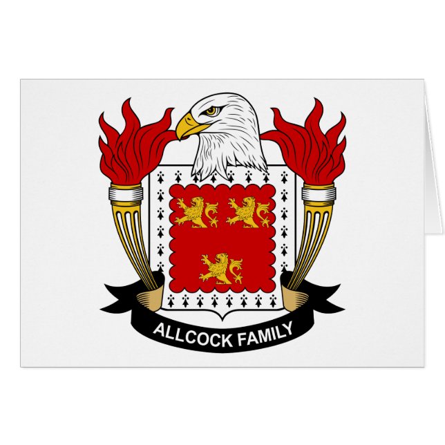 Allcock Familienwappen (Vorderseite (Horizontal))