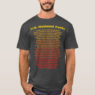 Alle 62 Nationalparks Shirt Liste Yellowstone Yose