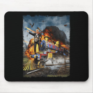 Alle Aboard Der Trump Zug Funny Donald Trump 2024 Mousepad