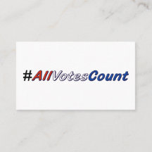 Alle Abstimmungen zählen Visitenkarten mit Abstimm