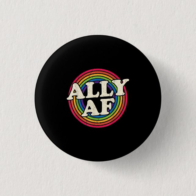 Alle AF - Gay Pride Monat - LGBT-Regenbogenflagge Button (Vorderseite)