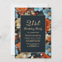 Alle älteren blauen Orangen Blume zum Geburtstag