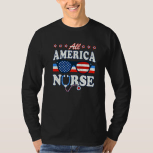 Alle America Nurse Stethoscope Medical Doctor LPN  T-Shirt