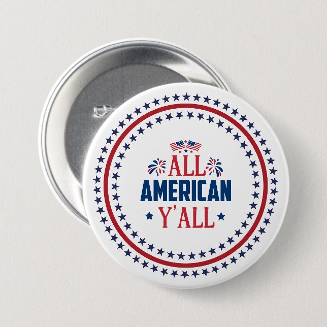 Alle American Button Button (Vorne & Hinten)
