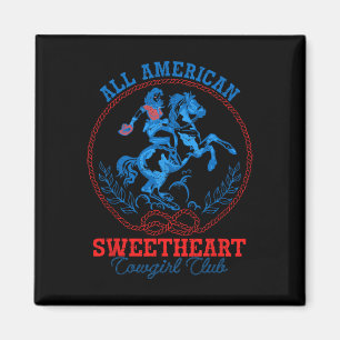 Alle American Cowgirl Sweetheart Club 4. Juli W Magnet