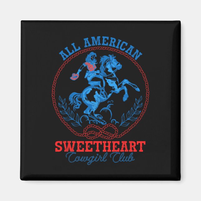 Alle American Cowgirl Sweetheart Club 4. Juli W Magnet (Vorne)