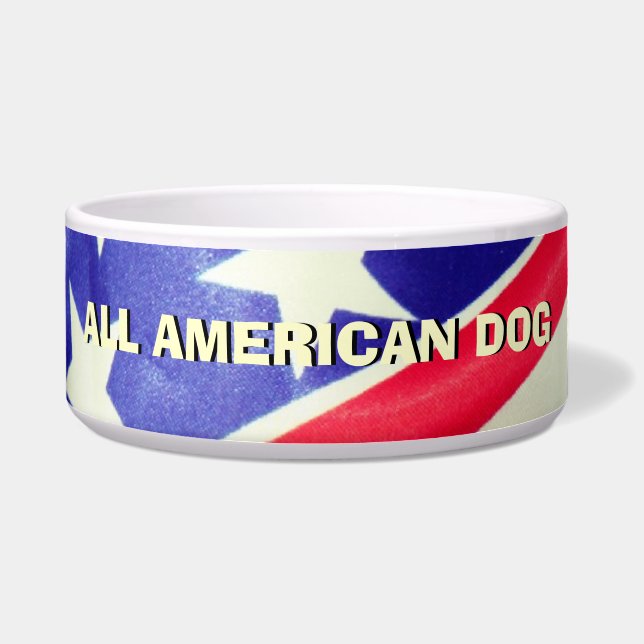 Alle American Dog USA Flag Large Pet Napf (Vorderseite)