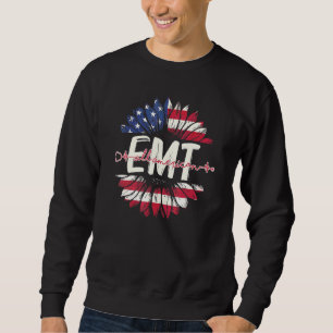 Alle American Emt Life American Flag Sonnenblume 4 Sweatshirt