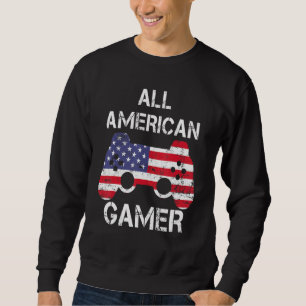 Alle American Gamer Us Flag Video Games 4. Juli 20 Sweatshirt
