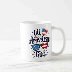 Alle American Girl Women American Flag 4. Juli Kaffeetasse