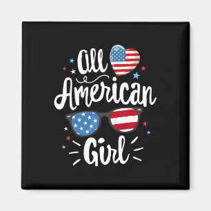 Alle American Girl Women American Flag 4. Juli Magnet