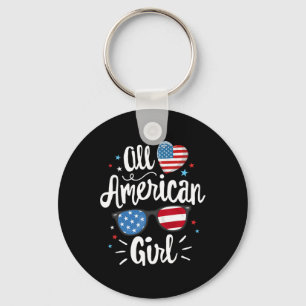 Alle American Girl Women American Flag 4. Juli Schlüsselanhänger