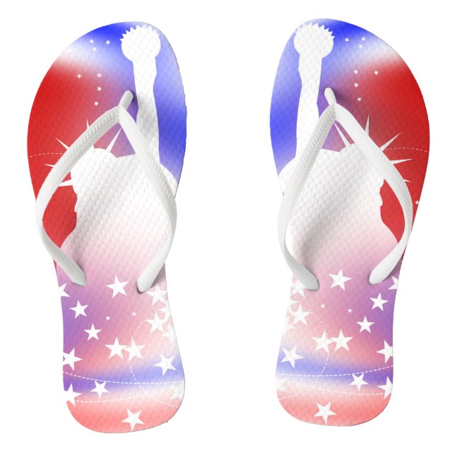 Alle American Red White Blue Flip Flops (Fußbett)