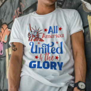 Alle Amerika vereinten 4 die Ruhm Freiheit Sterne T-Shirt