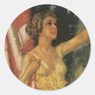 Alle Amerikaner Runder Aufkleber