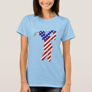 Alle Amerikanerin Golfer T-Shirt