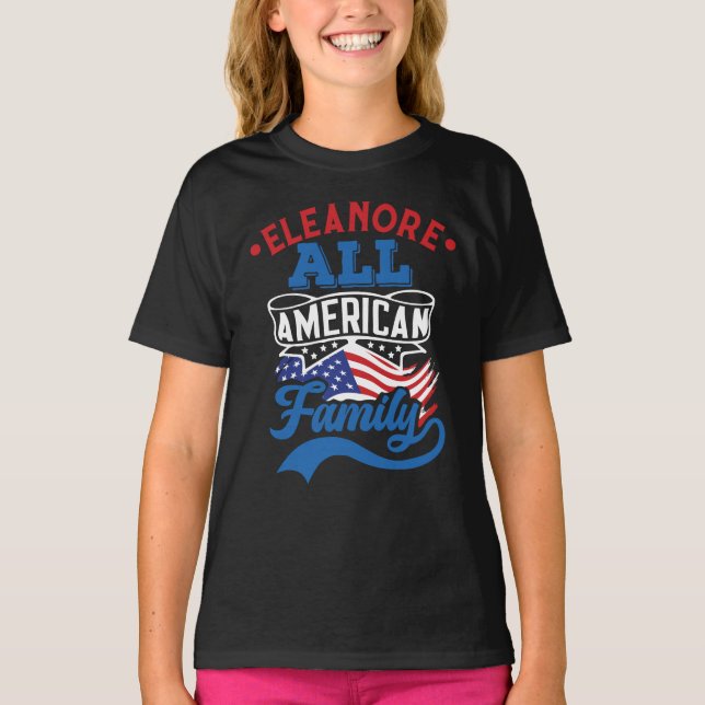 Alle amerikanische Familie 4 july patriotische Übe T-Shirt (Vorderseite)