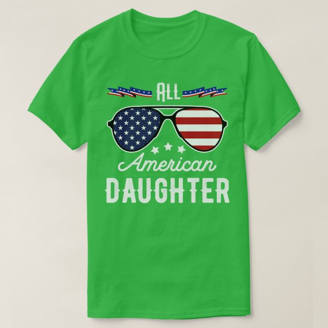 Alle amerikanische Tochter 4. Juli Sonnenbrille (1 T-Shirt (Design vorne)