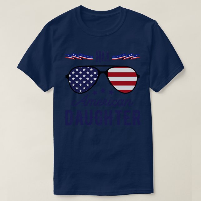 Alle amerikanische Tochter 4. Juli Sonnenbrille (2 T-Shirt (Design vorne)