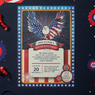 Alle amerikanischen 4. Juli - USA Unabhängigkeitst Einladung