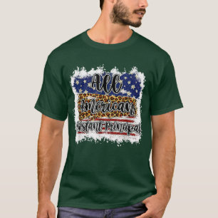 Alle amerikanischen Assistant Principal Leopard Ma T-Shirt